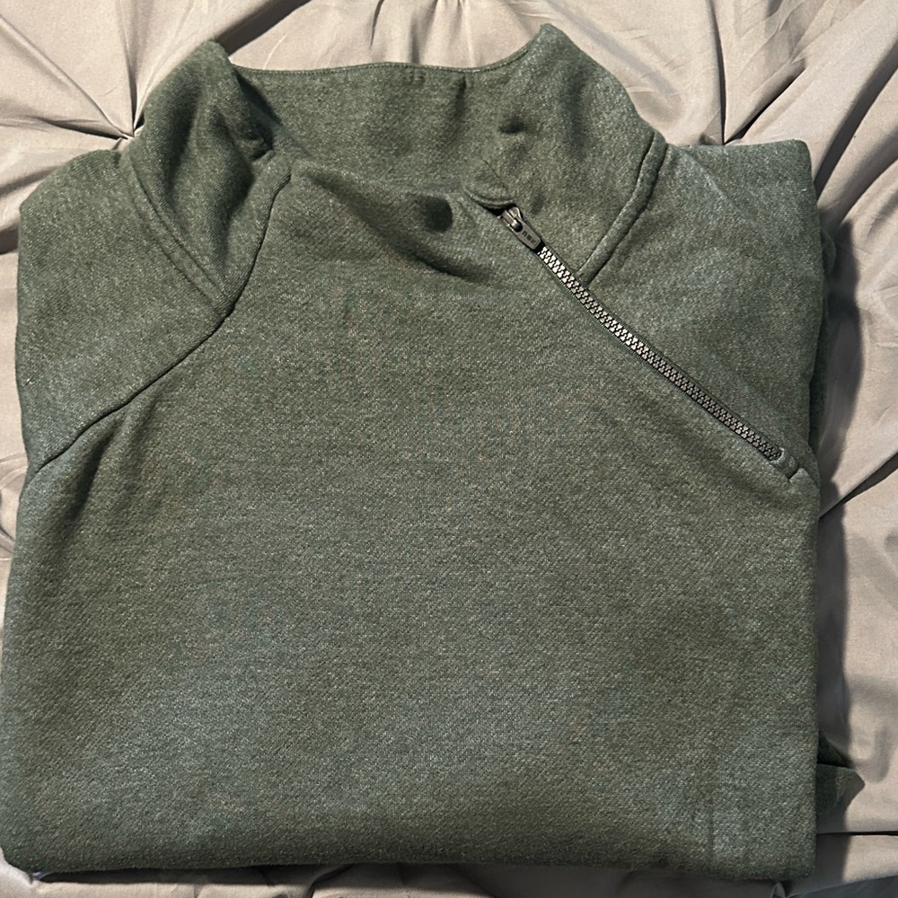 RBX Green LooseFit Zipper Detail Sweatshirt